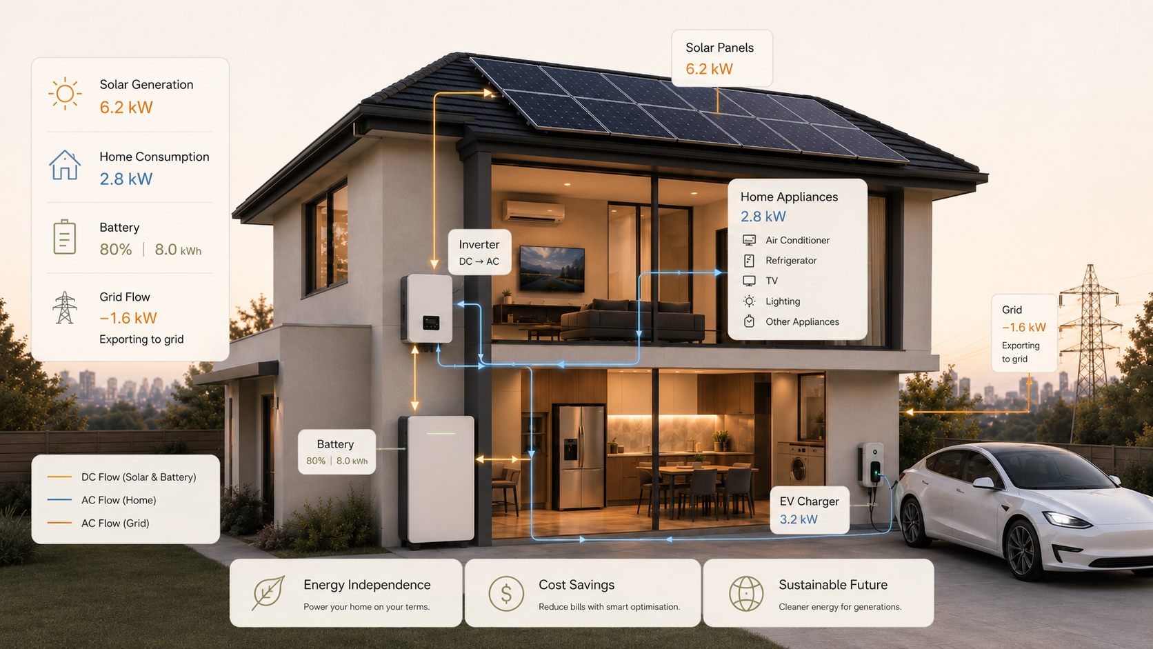 Modern Australian home energy system